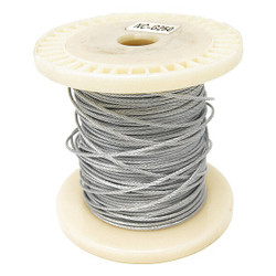 Bird Barrier Netting Perimeter Cable,250 ft W,1/8in H nc-g250