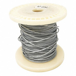 Bird Barrier Netting Perimeter Cable,250 ft W,1/8in H nc-g250