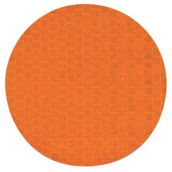 Incom Floor Tape,Orange,3 inx3 in,Circle,PK50 RR350AM