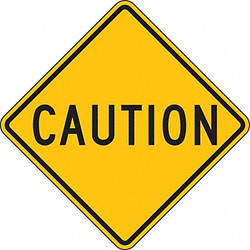 Lyle Caution Traffic Sign,24" x 24" LW9-11B-24HA