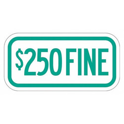 Lyle Fine Supplemental Parking Sign,6" x 12" T1-2055-DG_12x6