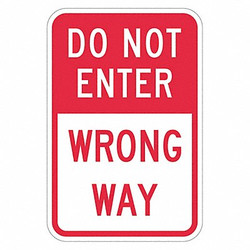 Lyle Do Not Enter Wrong Way Sign,18" x 12" T1-1876-DG_12x18