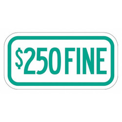 Lyle Fine Supplemental Parking Sign,6" x 12" T1-2055-EG_12x6