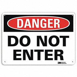 Lyle Danger Sign,10 inx14 in,Aluminum U1-1032-NA_14x10