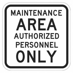 Lyle Rflctv Auth Personnel Sign,12x12in,Alum T1-5536-EG_12x12