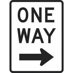 Lyle One Way Traffic Sign,18" x 12" T1-1014-DG_12x18