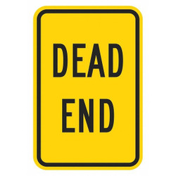 Lyle Dead End Traffic Sign,18" x 12" T1-5322-EG_12x18