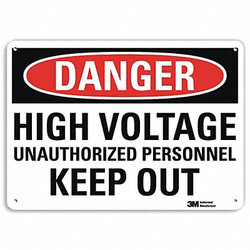 Lyle Danger Sign,10 inx14 in,Aluminum U1-1022-NA_14x10