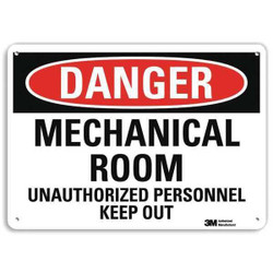 Lyle Danger Sign,7 in x 10 in,Aluminum U3-1786-NA_10x7