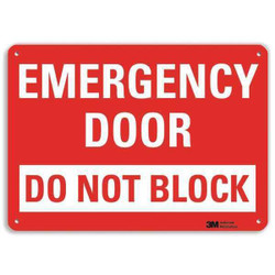 Lyle Emergency Sign,10 in x 14 in,Aluminum U7-1069-NA_14x10