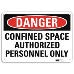 Lyle Danger Sign,10 inx14 in,Aluminum U1-1020-NA_14x10