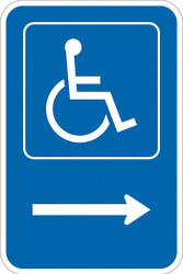 Lyle ADA Handicapped Parking Sign,18" x 12"  T1-1130-DG_12x18
