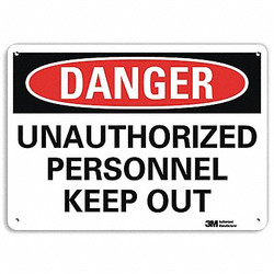 Lyle Danger Sign,10 inx14 in,Aluminum U3-2025-NA_14x10