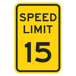 Lyle Speed Limit Warning Traffic Sign,18"x12" T1-5016-EG_12x18