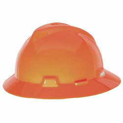 Msa Safety Hard Hat,Type 1, Class E,Hi-Vis Orange 489360