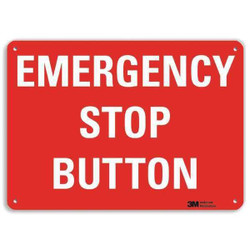 Lyle Emergency Sign,10 in x 14 in,Aluminum U7-1155-NA_14x10