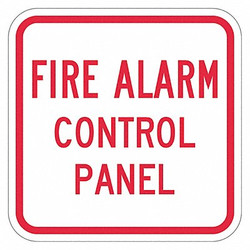 Lyle Reflective Fire Alarm Sign,12x12in,Alum T1-1816-HI_12x12