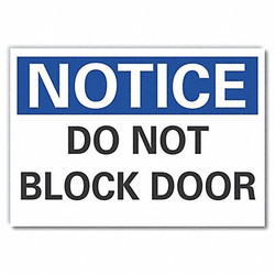 Lyle Notice Sign,10in x 14in,Non-PVC Polymer LCU5-0099-ED_14x10