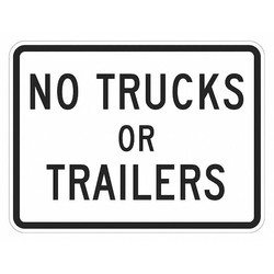 Lyle No Trucks Traffic Sign,12" x 18" T1-5713-EG_18x12