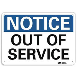 Lyle Notice Sign,7 in x 10 in,Aluminum  U5-1438-NA_10x7