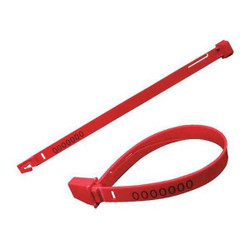 Elc Security Products Strap Seals,Red,Unfinished,PK250 070H19PPRD