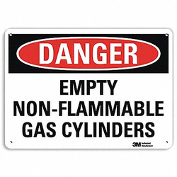 Lyle Danger Sign,7 in x 10 in,Aluminum U3-1422-NA_10x7