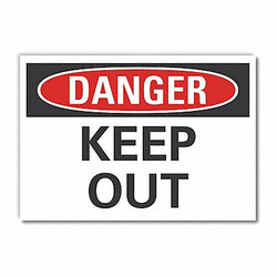 Lyle Danger Sign,7 in x 10 in,Non-PVC Polymer LCU4-0314-ED_10x7