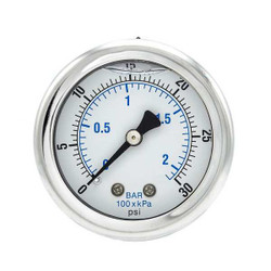 Pic Gauges Pressure Gauge,1/8 in. NPT,2 in. 202L-208C