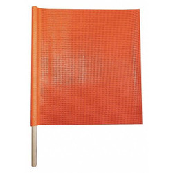 Manufacturer Varies Handheld Warning Flag,Fluorescent Orange 3YWY4