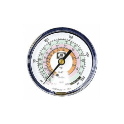 Jb Industries Low Side Gauge, 3 1/8 in Dia, Blue M2-820L