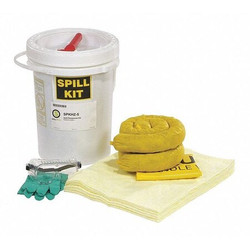 Spilltech Spill Kit,Bucket,Chemical/Hazmat  SPKHZ-5