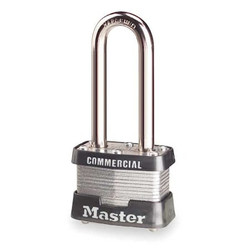 Master Lock Keyed Padlock, 5/8 in,Rectangle,Silver 3KALH-3210