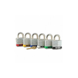 Master Lock Lockout Padlock,KD,Black,1-1/4"H 1803BLK