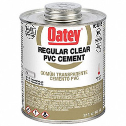 Oatey Pipe Cement,32 fl oz,Clear 31015