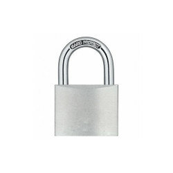 Sim Supply Keyed Padlock, 7/8 in,Rectangle,Silver  48JP89