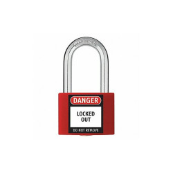 Sim Supply Lockout Padlock,KA,Red,2"H,PK3  48JR33