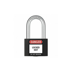 Sim Supply Lockout Padlock,KA,Black,2"H  48JR44