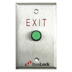 Dynalock Push to Exit Button,SS,Green 6115M