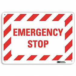 Lyle Rflctv Emergency Stop Sign,7x10in,Alum U7-1154-RA_10X7