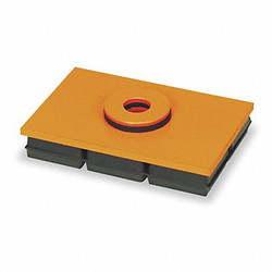 Mason Vibration Isolation Pad,6" L.,4" W.,1" H 4C974