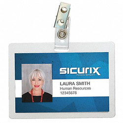 Sicurix ID Badge Holder,Horizontal,PK100 BAU 62916