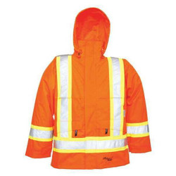 Viking Rain Jacket,Class 3, Type R,Orange,XL 6330JO-XL