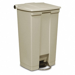 Rubbermaid Commercial Step On Trash Can,Rectangular,23 gal. FG614600BEIG