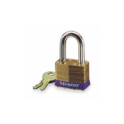 Master Lock Keyed Padlock, 3/4 in,Rectangle,Silver 2LF