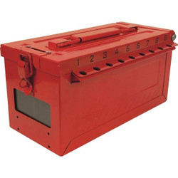 Master Lock Group Lockout Box,Red,5-43/64" H S600