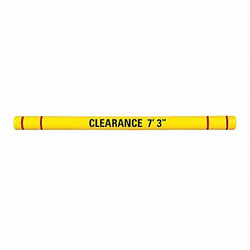 Sim Supply Clearance Bar,5" O.D.,96" L,Yellow/Red  HTGRD4596YR