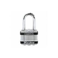 Master Lock Keyed Padlock, 13/16 in,Rectangle,Silver M1LFSTS