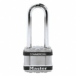 Master Lock Keyed Padlock, 13/16 in,Rectangle,Silver  M1KALJSTS