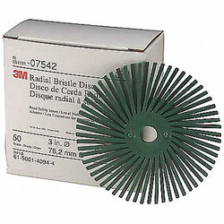 Scotch-Brite Radial Bristle Disc,TA,3 In Dia,50G,PK40  61500139367