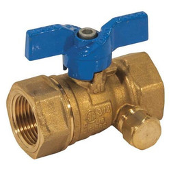 Jomar Valve Gas Ball Valve,w/Side Tap,3/4in 102-304